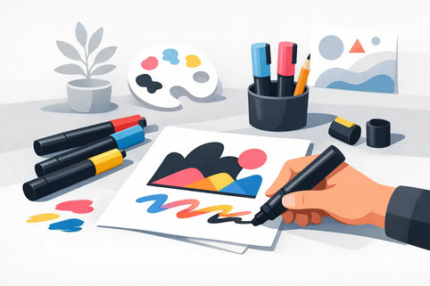 Posca markers op papier gebruiken