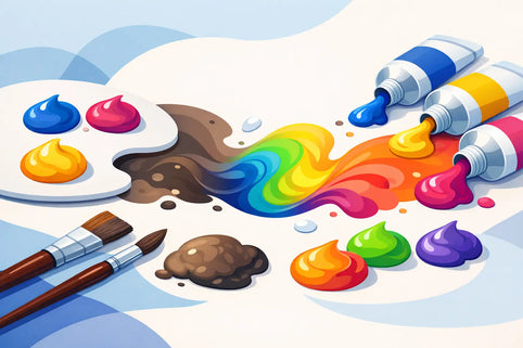 Acrylverf mengen zonder modder voor frisse kleuren