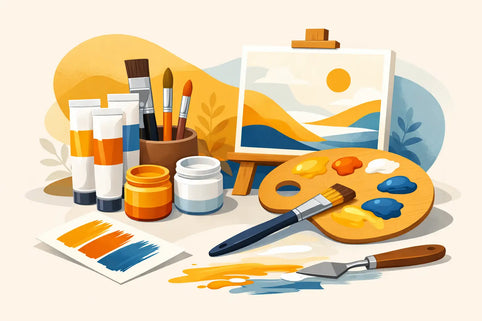 Golden acrylverf test voor veeleisende makers
