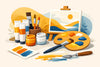 Golden acrylverf test voor veeleisende makers