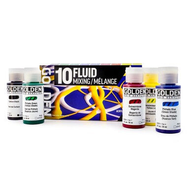 Golden fluid acrylverf mengset