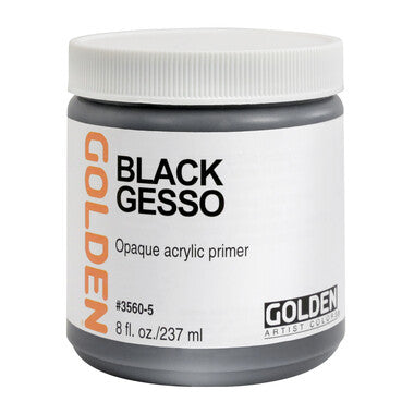 Golden acrylverf zwarte gesso 237 ml