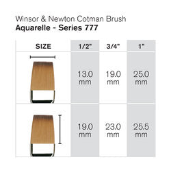Winsor & Newton Cotman Water Colour Penseel serie 777