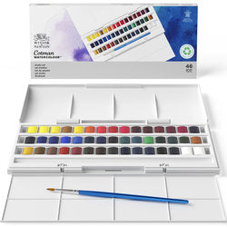 Winsor & Newton Cotman Water Colour Halve nap Studio Set - 46 delig