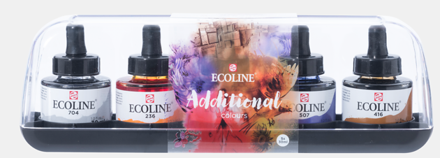 Ecoline Vloeibare waterverf set Additioneel | 5 x 30 ml