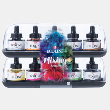 Ecoline Vloeibare waterverf mengset | 10 x 30 ml