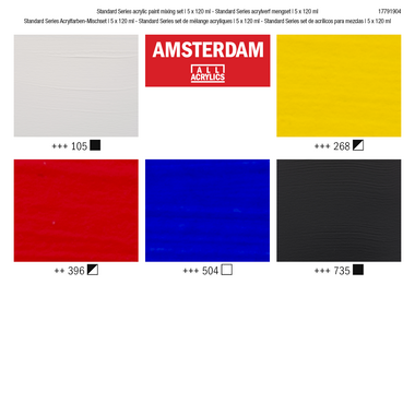 Amsterdam Standard Series acrylverf mengset | 5 x 120 ml