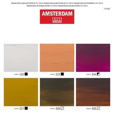 Amsterdam Standard Series acrylverf portret set | 6 x 120 ml