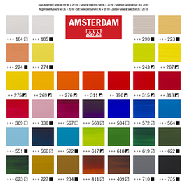 Amsterdam Standard Series acrylverf algemene selectie set | 36 × 20 ml 