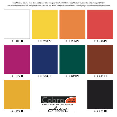 Cobra Artist Olieverf Voordeelverpakking 10 x 40 ml