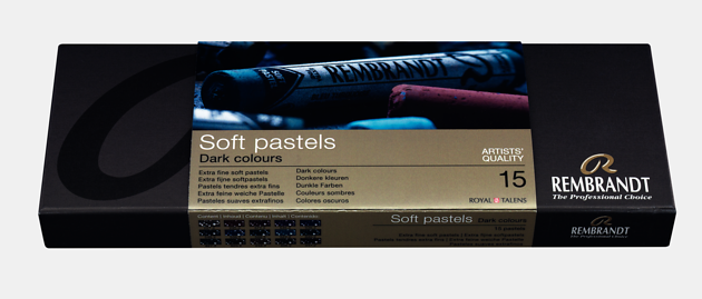 Rembrandt Soft pastel set Donkere Kleuren | 15 hele pastels