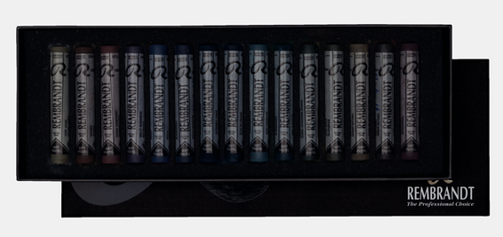 Rembrandt Soft pastel set Donkere Kleuren | 15 hele pastels