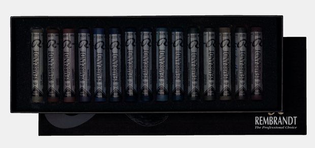 Rembrandt Soft pastel set Donkere Kleuren | 15 hele pastels