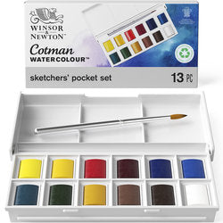 Winsor & Newton Cotman Water Colour Sketchers Pocket Box - 13 delig