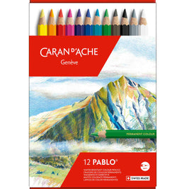 Caran d'Ache Pablo Potloden Blik 12 kleurpotloden