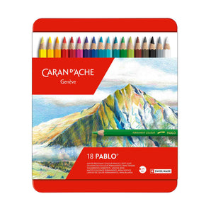 Caran d'Ache Pablo Potloden Blik 18 kleurpotloden