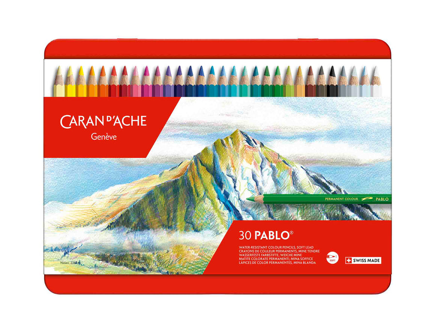 Caran d'Ache Pablo Potloden Blik 30 kleurpotloden