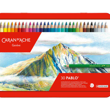 Caran d'Ache Pablo Potloden Blik 30 kleurpotloden