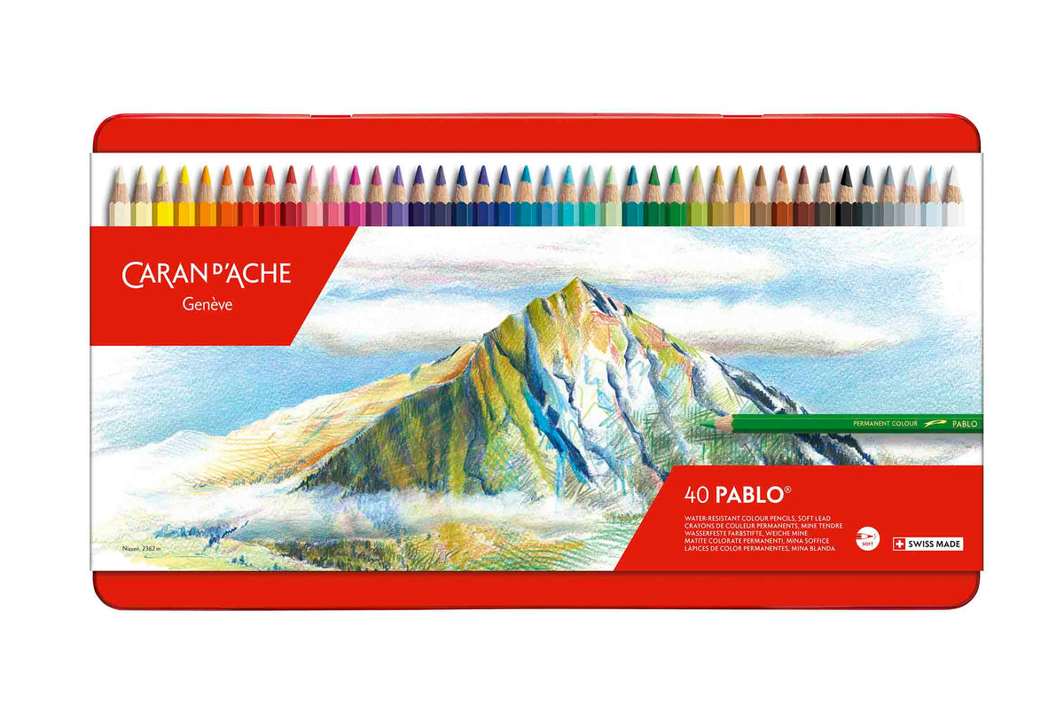 Caran d'Ache Pablo Potloden Blik 40 kleurpotloden