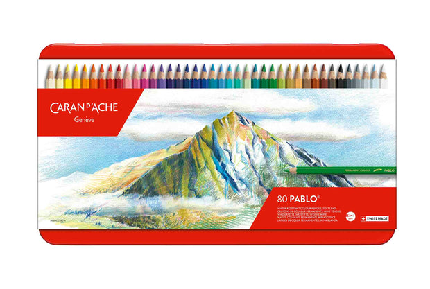 Caran d'Ache Pablo Potloden Blik 80 kleurpotloden