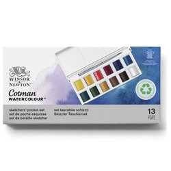Winsor & Newton Cotman Water Colour Sketchers Pocket Box - 13 delig