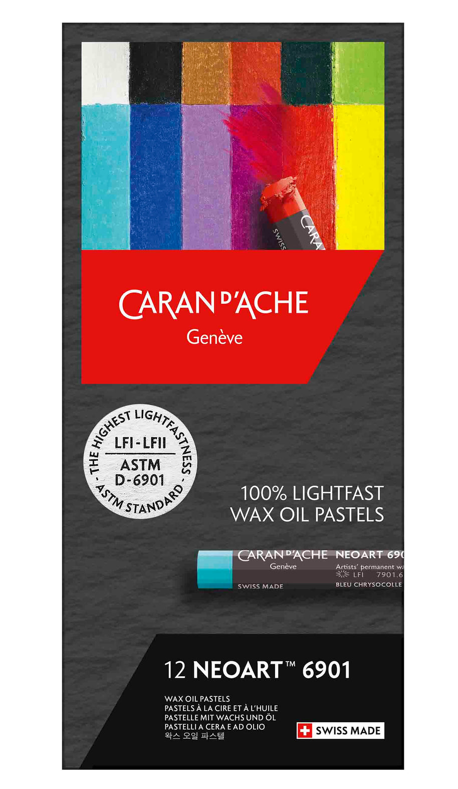 Caran d'ache Expert Neoart 6901 wax-olie pastel assortiment 12 stuks