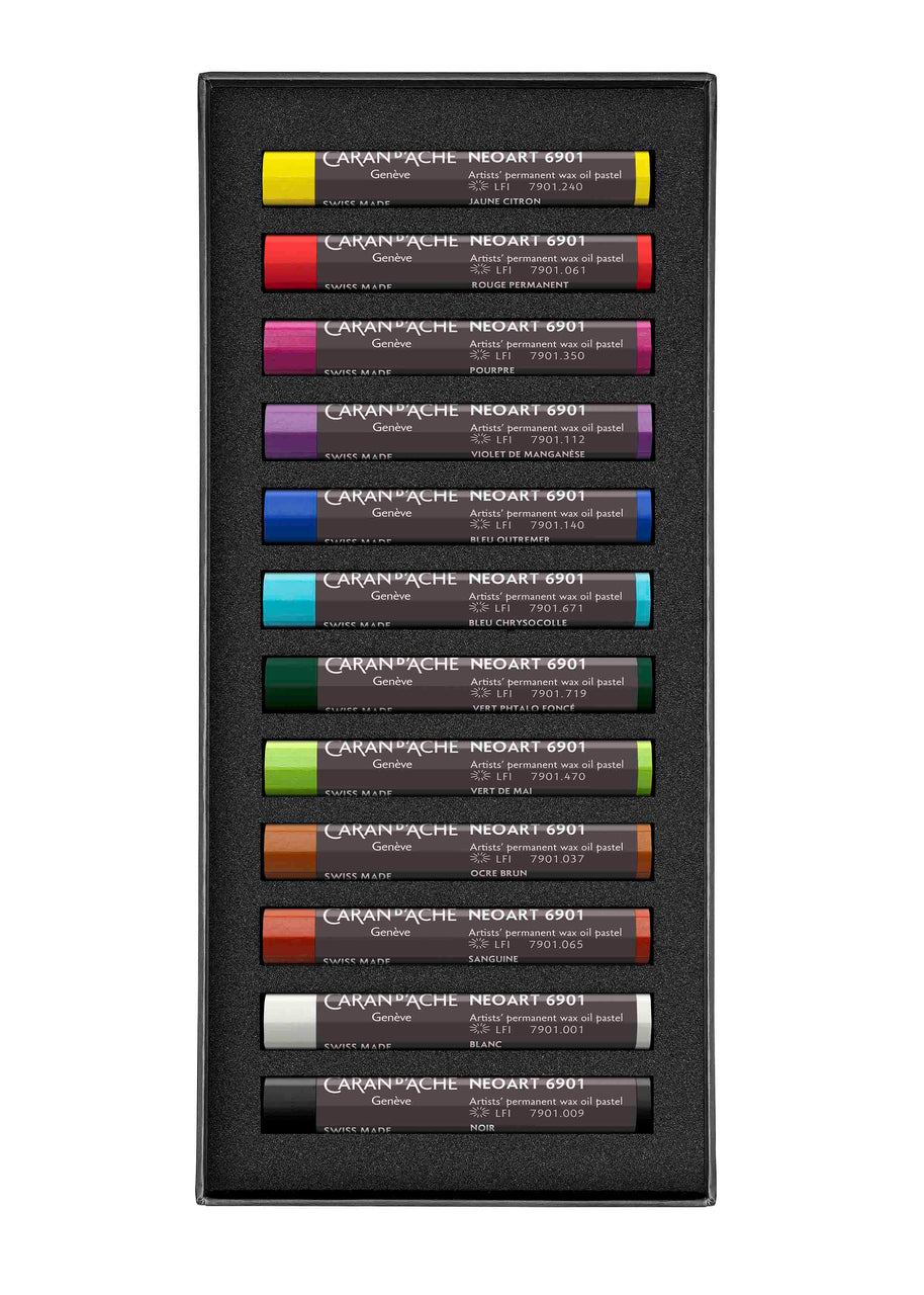 Caran d'ache Expert Neoart 6901 wax-olie pastel assortiment 12 stuks