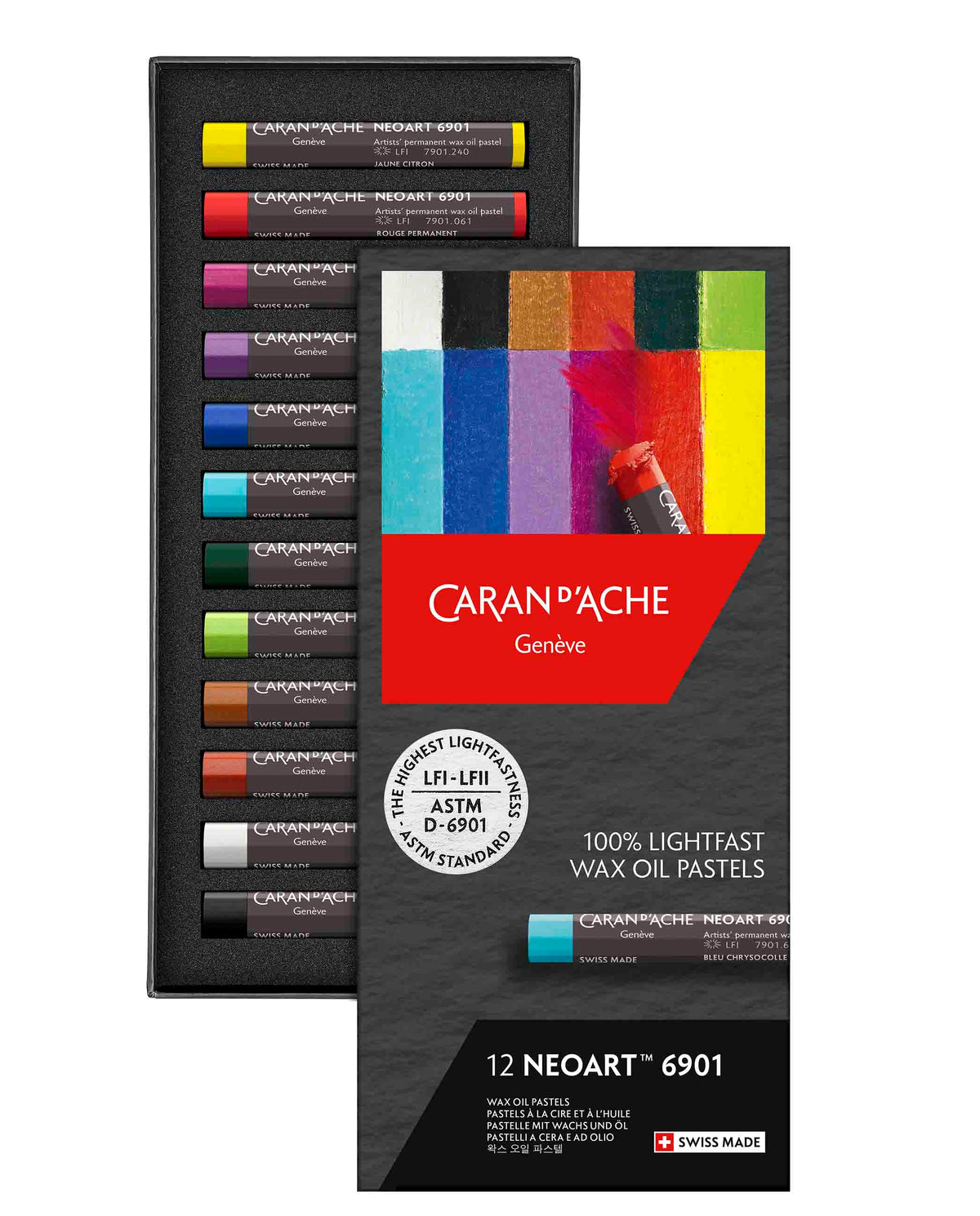 Caran d'ache Expert Neoart 6901 wax-olie pastel assortiment 12 stuks
