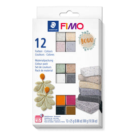 Fimo effect set - 12 stuks boho kleuren