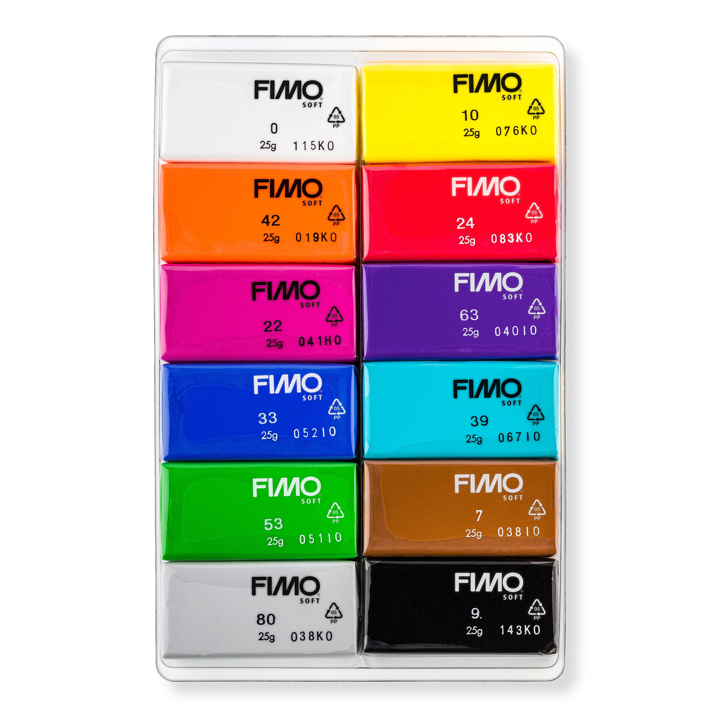 Fimo soft set - colour pack 12 basic kleuren