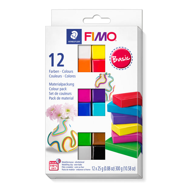 Fimo soft set - colour pack 12 basic kleuren