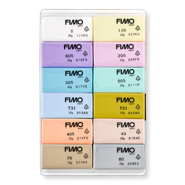 Fimo soft set - colour pack 12 pastel kleuren