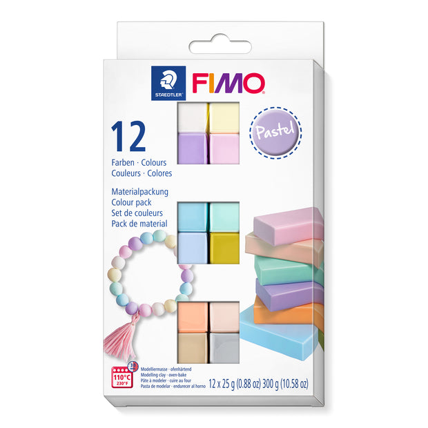 Fimo soft set - colour pack 12 pastel kleuren