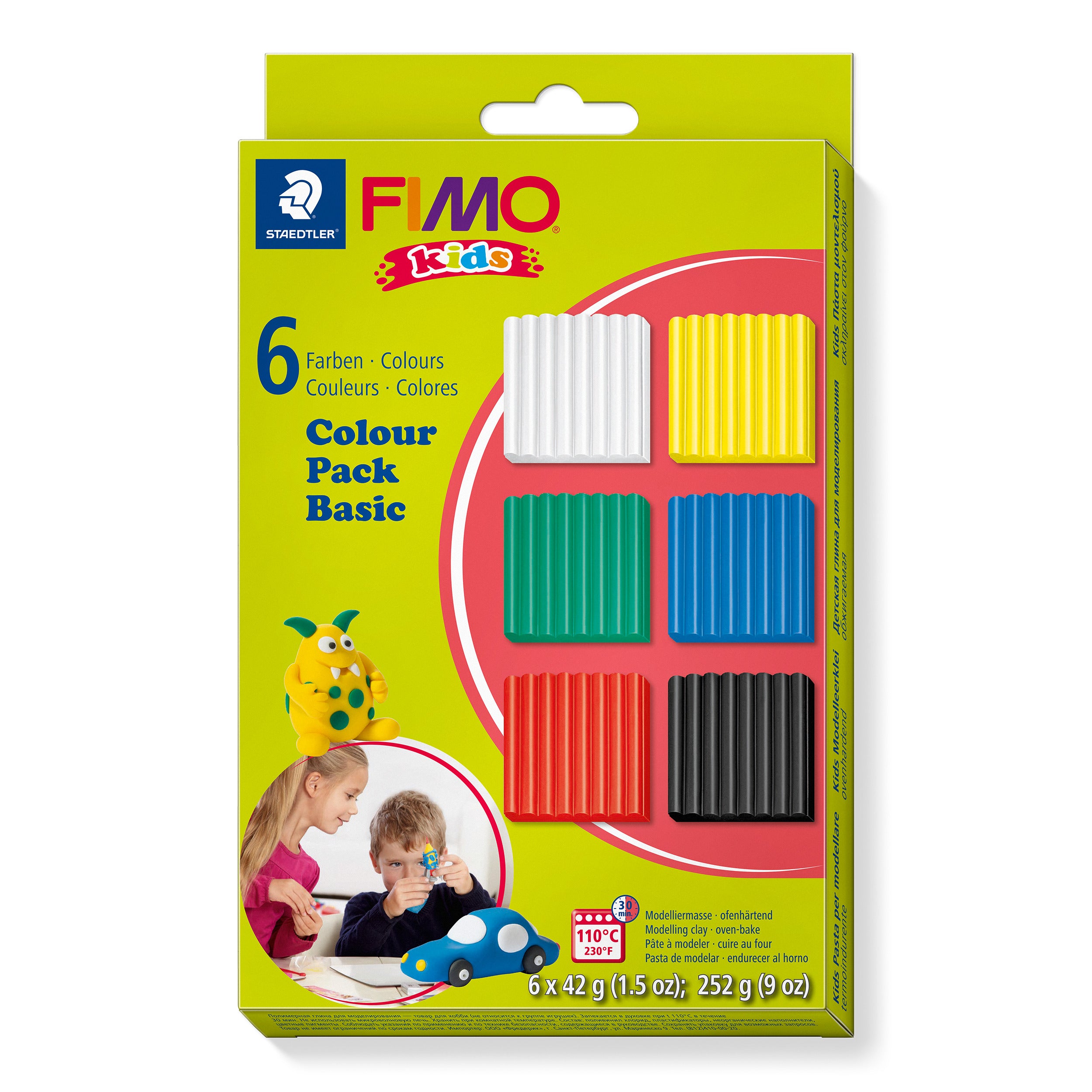 Fimo kids kleur set basic (6 x 42g)