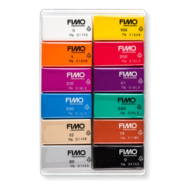 Fimo professional kleuren set 12 basic kleuren