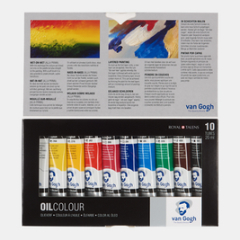Van Gogh Olieverf basisset met 10 kleuren in tubes van 20 ml