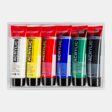 Amsterdam Standard Series acrylverf algemene selectie set | 6 × 20 ml 