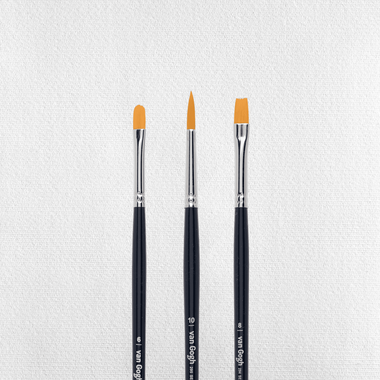 Van Gogh Penseel voor olie- en acrylverf, 3-delige set, serie 294 nr. 8, 295 nr. 10, 296 nr. 6