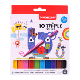 Bruynzeel Kids Triple viltstiften set 10