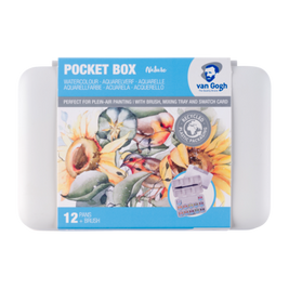 Van Gogh Aquarelverf pocket box natuurtinten met 12 kleuren in halve Napjes