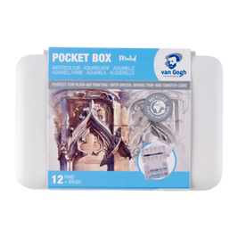 Van Gogh Aquarelverf pocket box gedempte tinten met 12 kleuren in halve Napjes