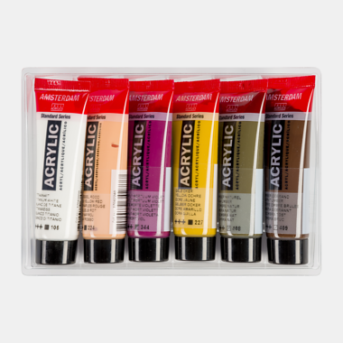 Amsterdam Standard Series acrylverf portret set | 6 × 20 ml 