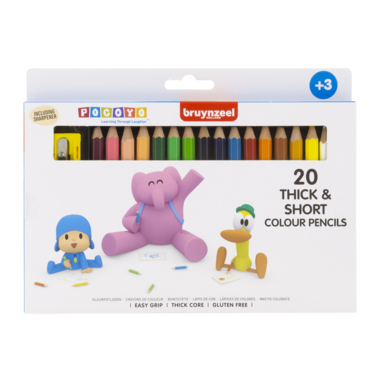 Bruynzeel Kids korte / dikke kleurpotloden set 20
