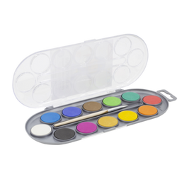 Bruynzeel Kids Waterverf Set van 12 Kleuren met Penseel
