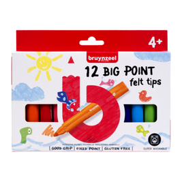 Bruynzeel Kids Big Point viltstiften set 12