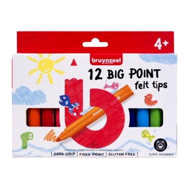 Bruynzeel Kids Big Point viltstiften set 12