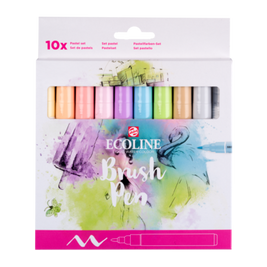 Ecoline Brush Pen set Pastel | 10 kleuren