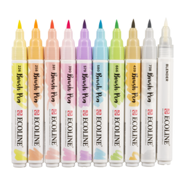 Ecoline Brush Pen set Pastel | 10 kleuren