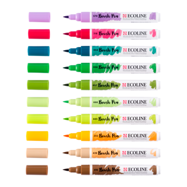 Ecoline Brush Pen set Botanisch | 10 colours