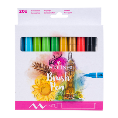 Ecoline Brush Pen set Landschappen | 20 colours